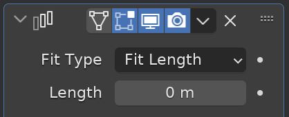 The fit length setting is selected in the array modifier fit type. 