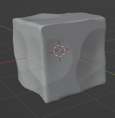 Voronoi texture damage applied to a cube.