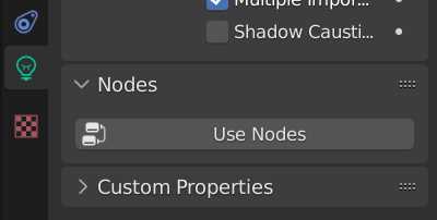 In the light properties panel, the box to "Use Nodes" is unselected.