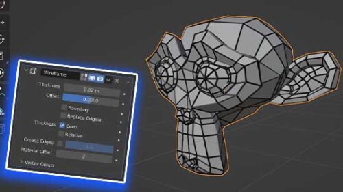 The Wireframe Modifier in Blender 3D – Full Guide