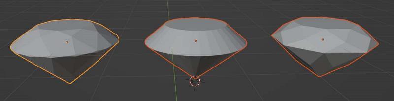 Three types of diamond objects can be added as meshes using the Extra Objects plug-in for Blender. 