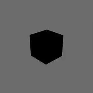 The default cube with a transparent material renders entirely black in Eevee. 