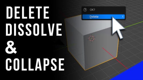 How to Delete and Dissolve in Blender 3D