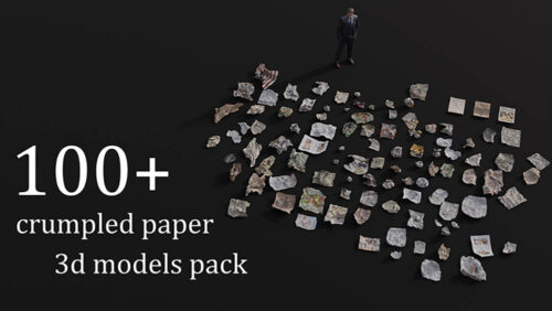 Crumpled Paper Assets for Blender 3D